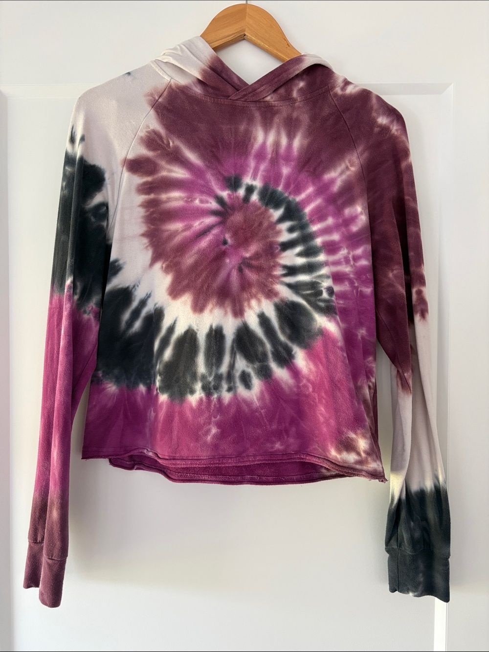 MPG Tie-Dye Hooded Long Sleeve Top